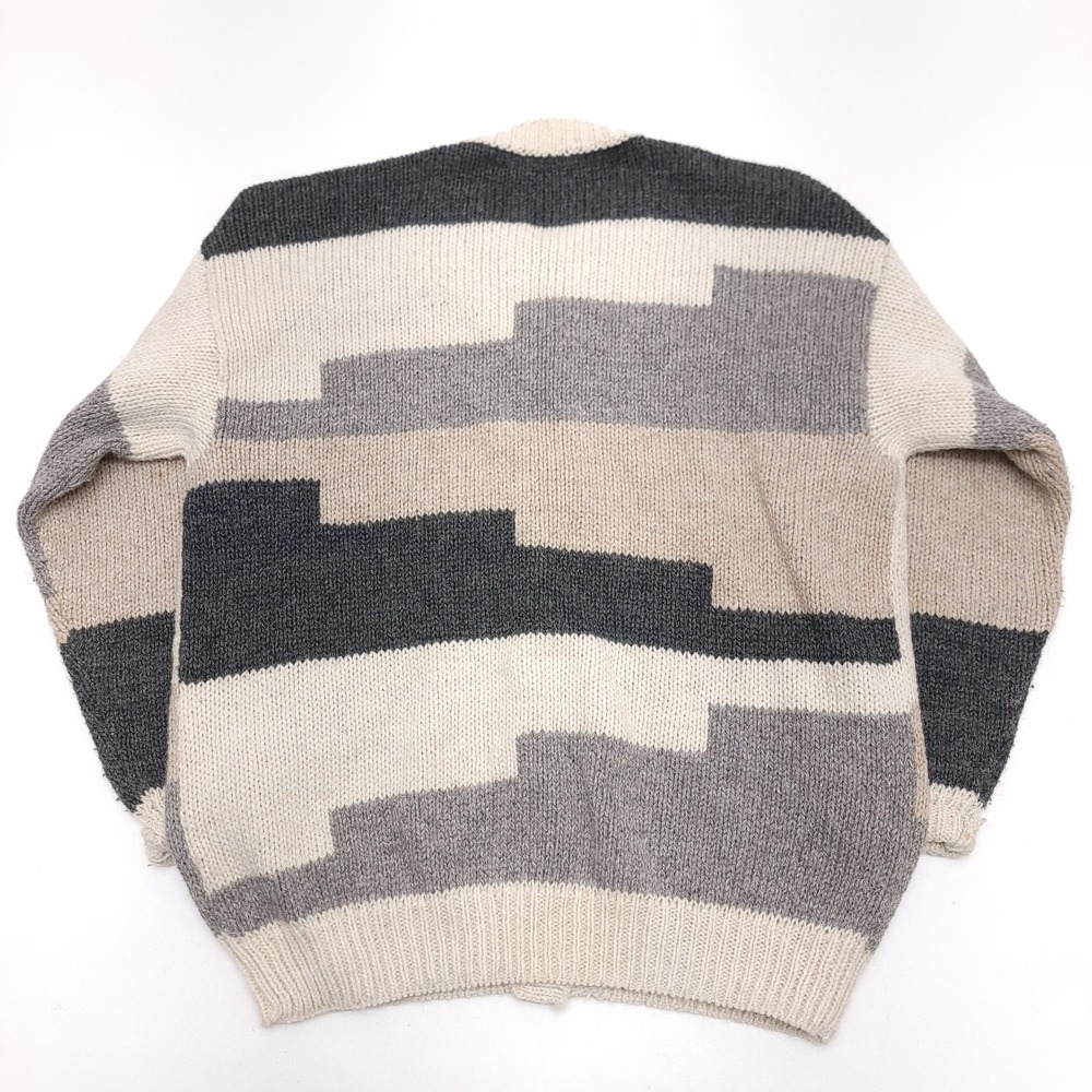 Vintage Alpaca Wool Cardigan Hand Made Knit Peru‎ Connection Womens - Picture 7 of 7